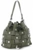 Vittoria Gotti Modna Torebka Skórzana Unikatowy Shopper Made in Italy Zielona